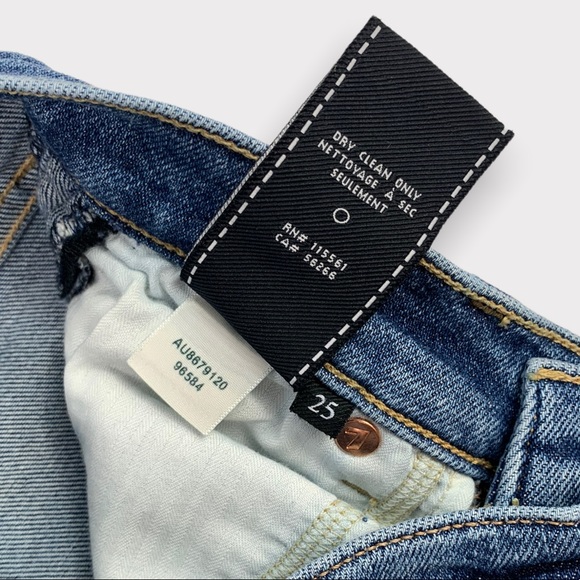 7 For All Mankind Mid-rise Skinny Jeans With Metallic Stripes in Vintage Muse - Picture 3 of 8